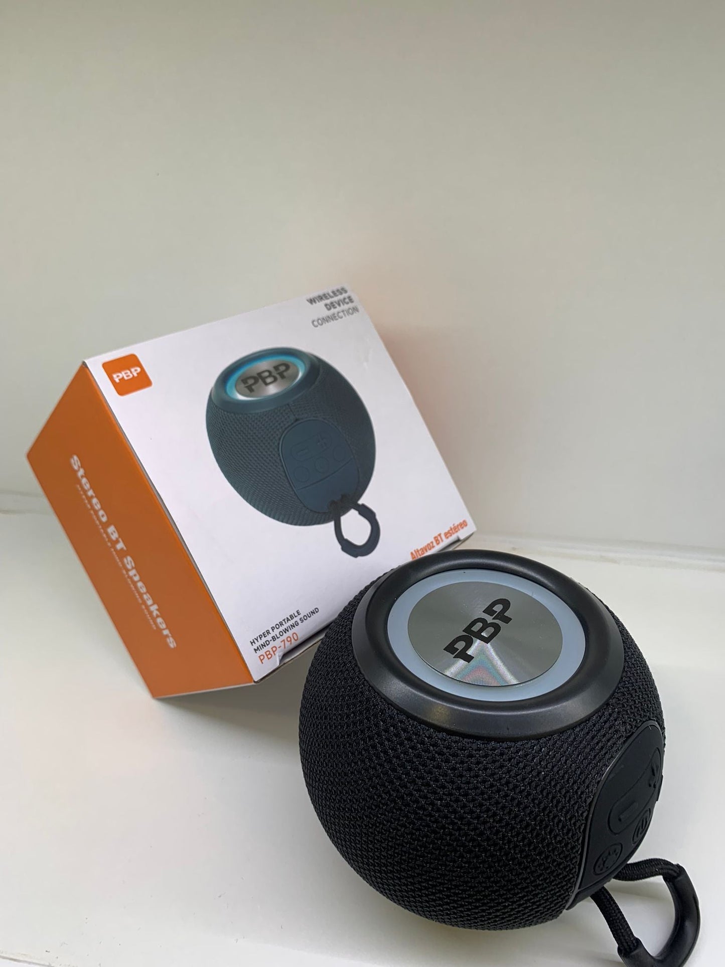 Mini Bluetooth Speaker – Wireless Portable Subwoofer with Colorful Lights and Fabric Design for Outdoor Use