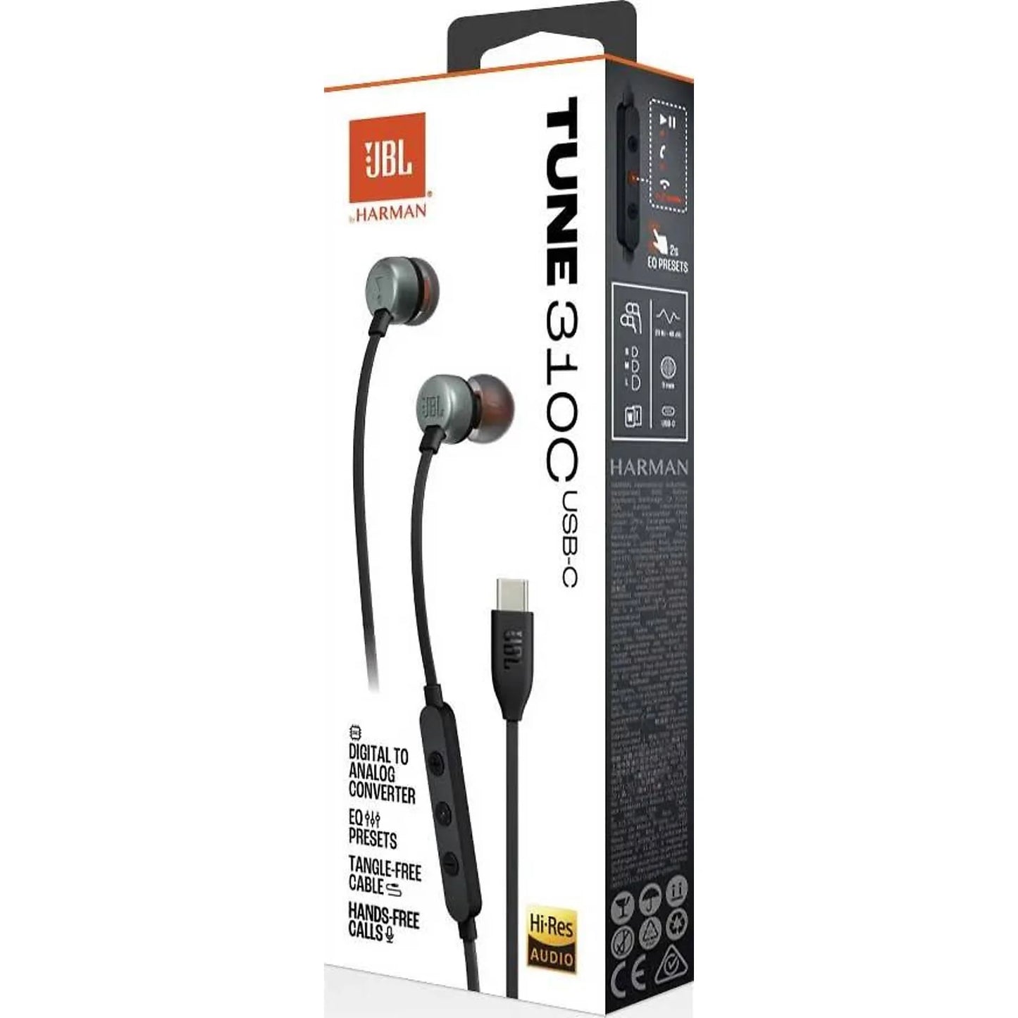 JBL TUNE 305C USB – Wired In-Ear Stereo Earphones with Deep Bass & Mic