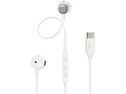 JBL Tune 305C USB-C In-Ear Headphones with Mic & Hi-Res Audio | Flat Cable