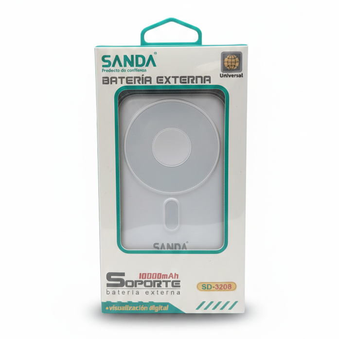 SANDA SD-3208 Magnetic Wireless Power Bank – 10000mAh 22.5W Super Fast Charging External Battery