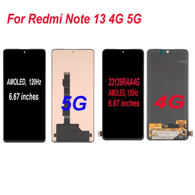 Xiaomi Redmi Note 13 4G / 5G Pantalla AMOLED + Táctil | Repuesto Original Completo