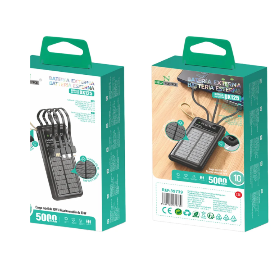 New Science DX125 5000mAh Solar Power Bank
