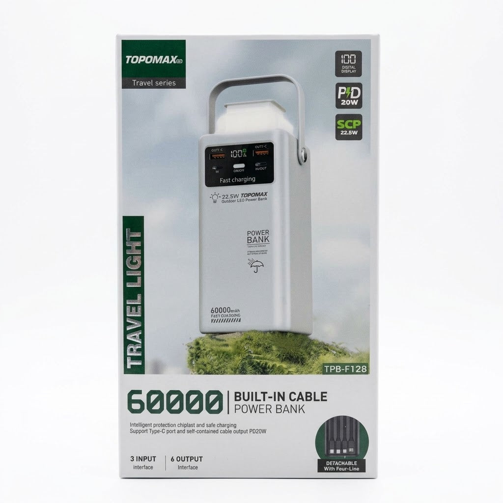 Topomax Travel Series 60,000mAh Ultra-Large Capacity Power Bank – TPB-F128
