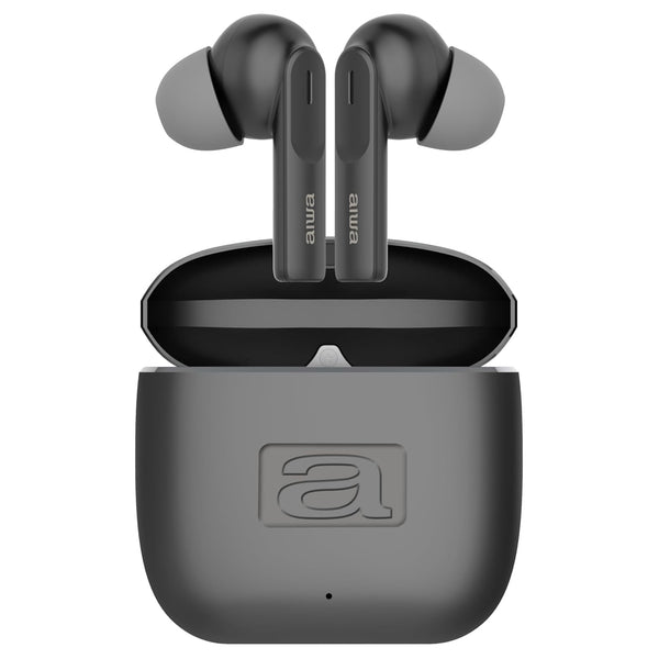 AIWA EBTW-200 – Écouteurs stéréo sans fil ENC TWS avec boîtier de chargement en métal et Bluetooth 5.3