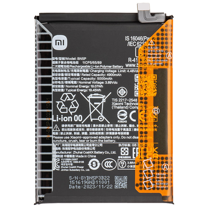 Original Battery for XIAOMI REDMI NOTE 13 (4G / 5G) – 100% Health