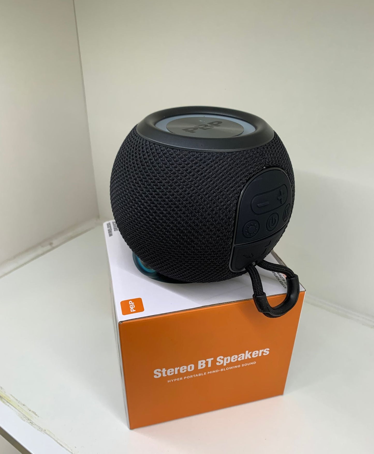 Mini Bluetooth Speaker – Wireless Portable Subwoofer with Colorful Lights and Fabric Design for Outdoor Use