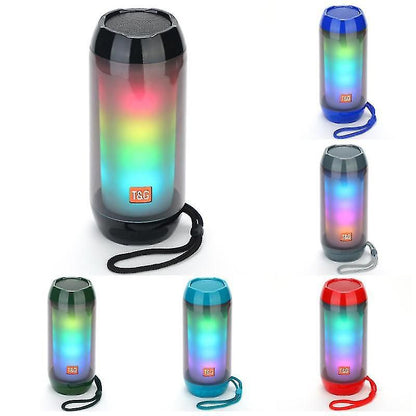 Portable Bluetooth Speaker - Outdoor Small Steel Gun Bright Light Mini Speaker for Home and Travel
