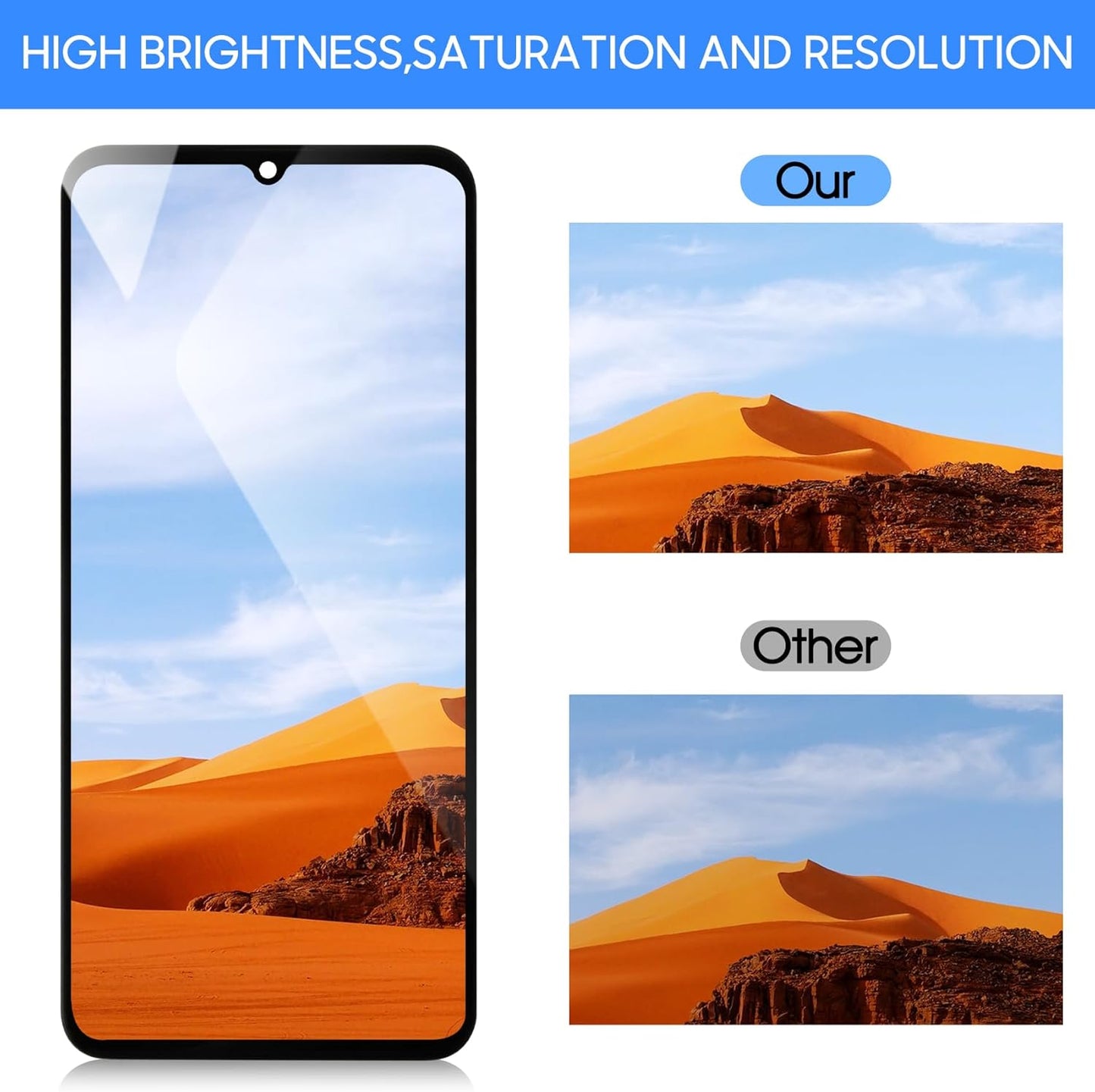 LCD Screen for Realme Note 50 RMX3834 – Full 6.75” Display + Digitizer Touch + Frame Assembly Replacement (Black)