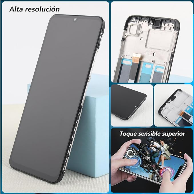 Screen for Realme C53 RMX3760 / RMX3762 (2023) LCD Touch Screen Replacement Kit with Tools (Black, With Frame)