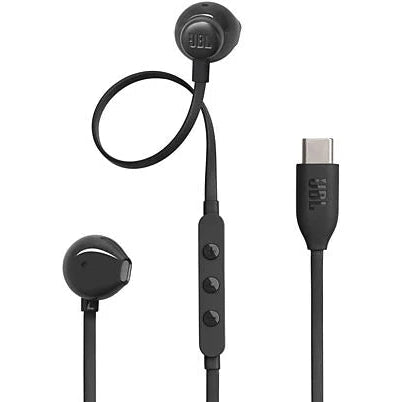 JBL Tune 305C USB-C In-Ear Headphones with Mic & Hi-Res Audio | Flat Cable
