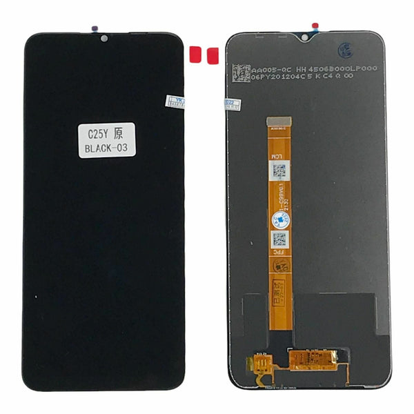 6.5” Original LCD Screen For Realme C25Y / C25y RMX3265 RMX3269 | Full Display and Touch Screen Digitizer Assembly with Frame (Black)