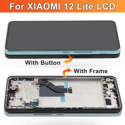 Xiaomi Mi 12 Lite, Pantalla LCD Super AMOLED  reemplazo de digitalizador de Panel de pantalla táctil de 6,55 ",