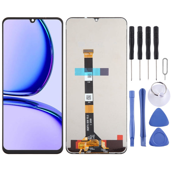 LCD Screen for Realme Note 50 RMX3834 – Full 6.75” Display + Digitizer Touch + Frame Assembly Replacement (Black)