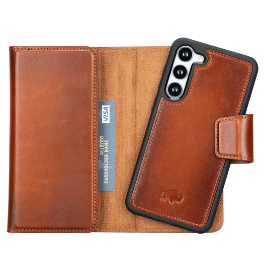 LEATHER WALLET PHONE CASE + HARD SCREEN  PROTECTOR FREE