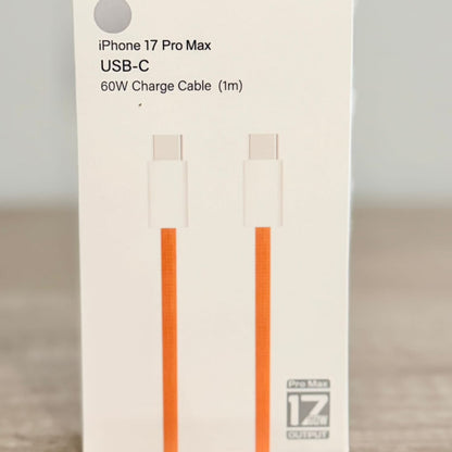 USB-C to USB-C Fast Charging Cable for iPhone 17 Pro Max