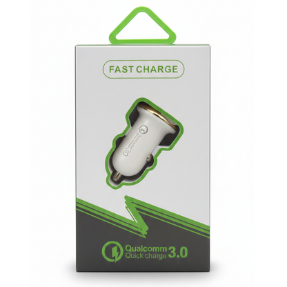 Qualcomm Quick Charge 3.0 WKN-88 – Dual-Port 3.1A High-Speed Car Charger with Safety Intelligence