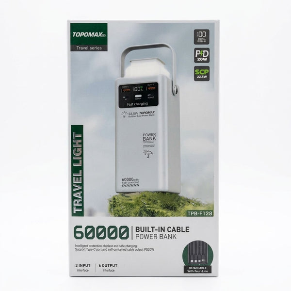 Topomax Travel Series 60,000mAh Ultra-Large Capacity Power Bank – TPB-F128