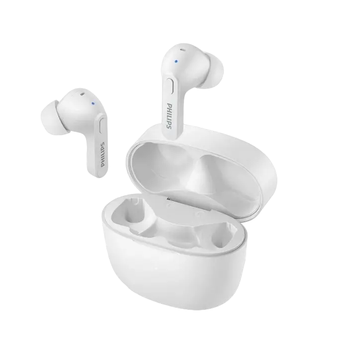 PHILIPS TAT2206WT/00 – Écouteurs Bluetooth sans fil avec micro (blanc)