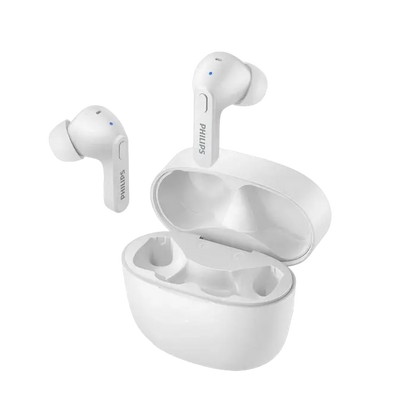 PHILIPS TAT2206WT/00 – Écouteurs Bluetooth sans fil avec micro (blanc)