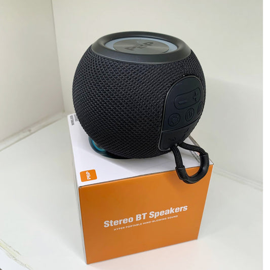 Mini Bluetooth Speaker – Wireless Portable Subwoofer with Colorful Lights and Fabric Design for Outdoor Use