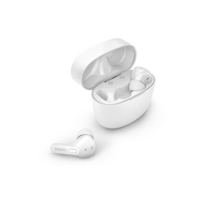 PHILIPS TAT2206WT/00 – Écouteurs Bluetooth sans fil avec micro (blanc)