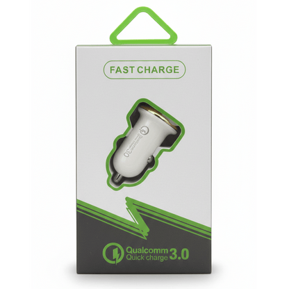 Qualcomm Quick Charge 3.0 WKN - 88 – Dual - Port 3.1A High - Speed Car Charger with Safety Intelligence - NEW PRIME