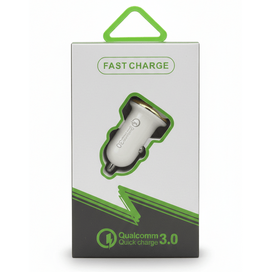 Qualcomm Quick Charge 3.0 WKN - 88 – Dual - Port 3.1A High - Speed Car Charger with Safety Intelligence - NEW PRIME