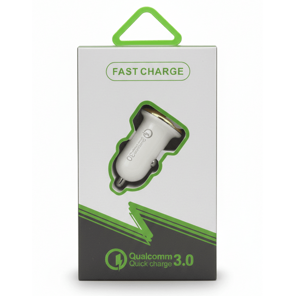 Qualcomm Quick Charge 3.0 WKN - 88 – Dual - Port 3.1A High - Speed Car Charger with Safety Intelligence - NEW PRIME