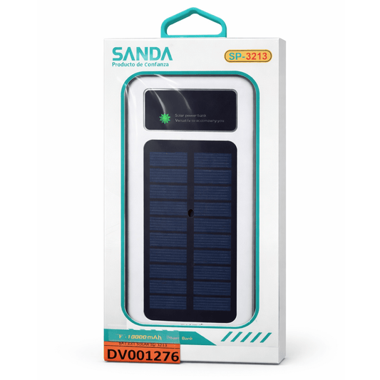 SANDA SD - 3213 Solar Power Bank 10000mAh – Portable Charger with Solar Panel - NEW PRIME